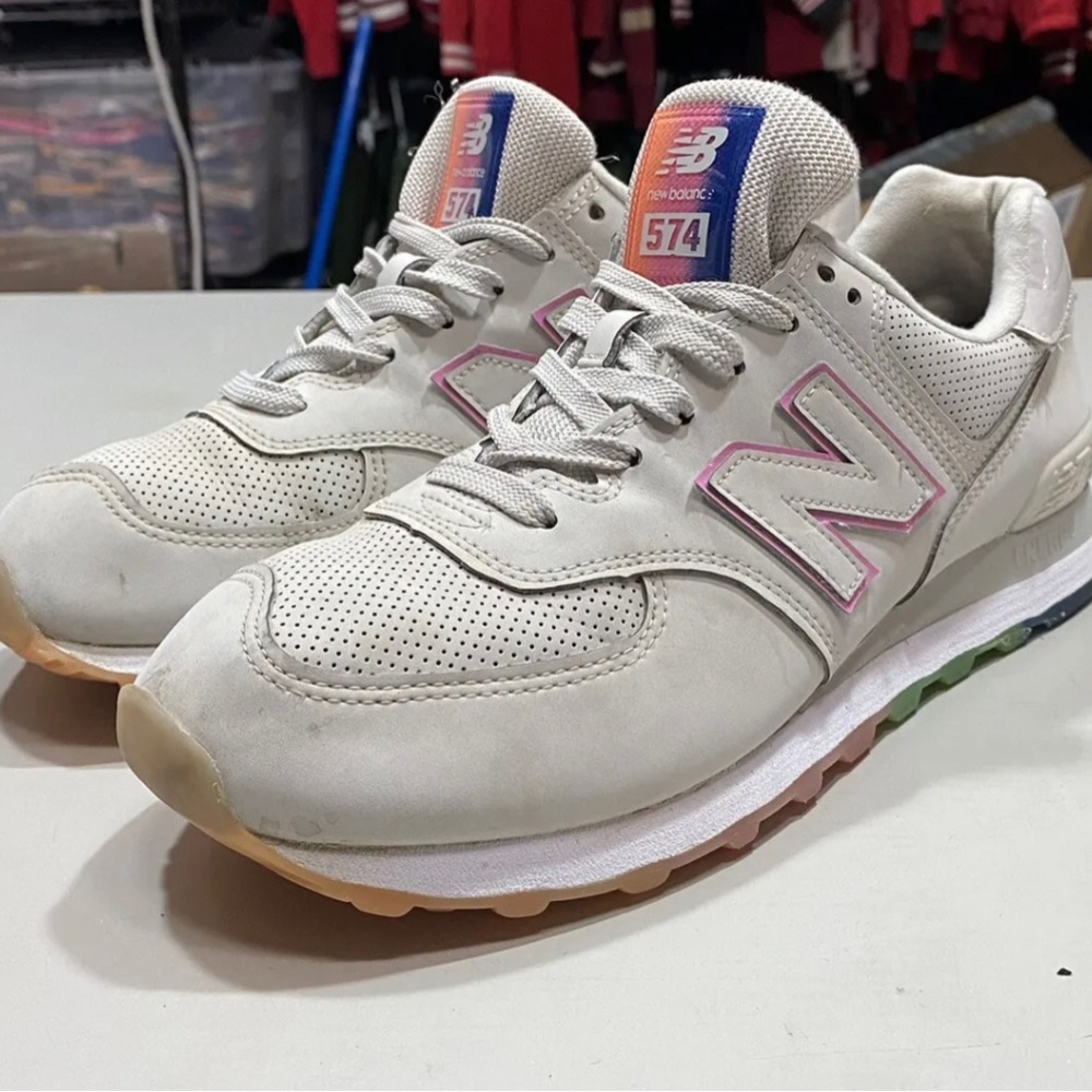New Balance 574 Outer Glow Linen Candy Pink Women's SZ: 10 # WL574SOL
